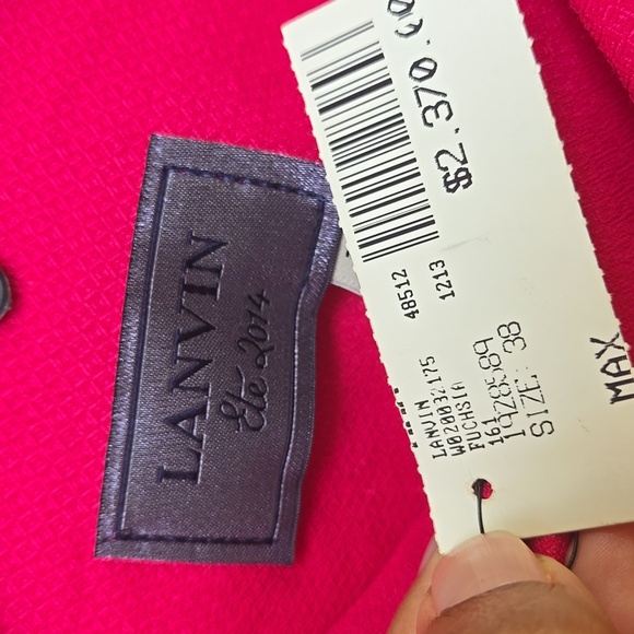 New LANVIN FUCHSIA LINEN DRESS FR 38 - Picture 4 of 5
